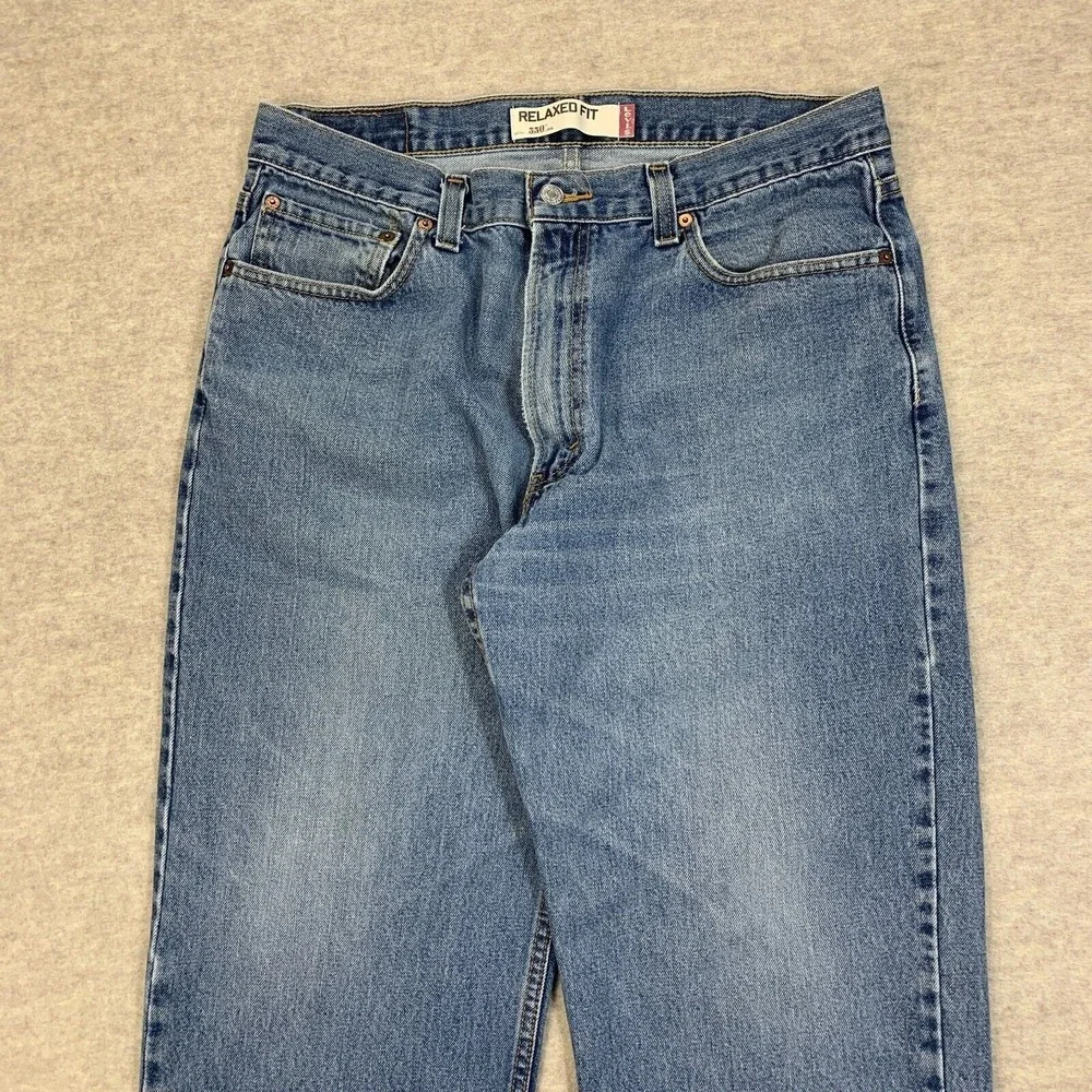 Levi's 550 Jeans 36x30 Blue Pants Baggy Relaxed Straight Leg Y2K Faded Denim